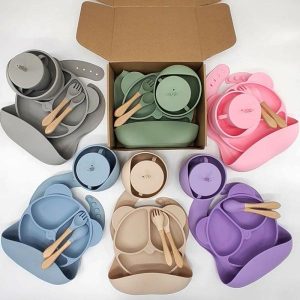 Baby selicone feeding set